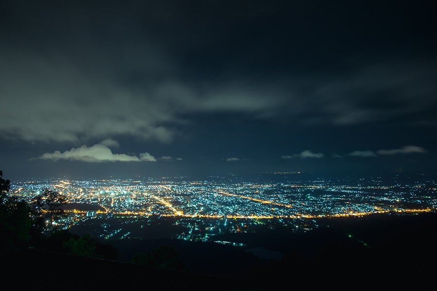 City lights at night