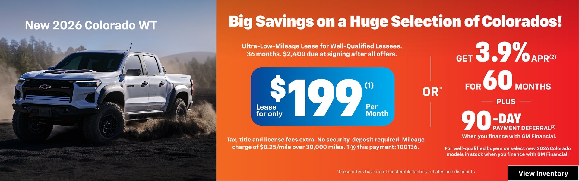 New 2026 Colorado WT