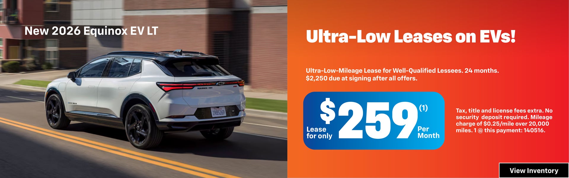 2026 Equinox EV LT - $259 