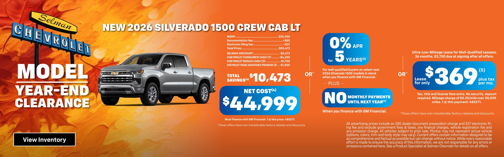 SILVERADO PURCHASE & FINANCING & LEASE