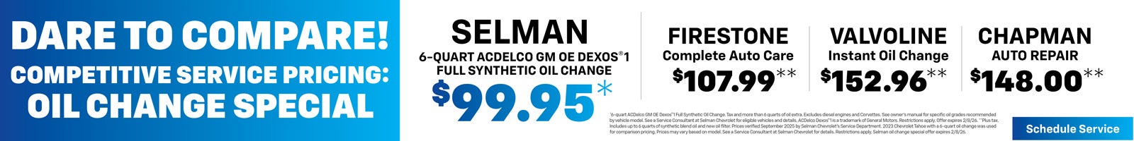 Service: Dare to Compare