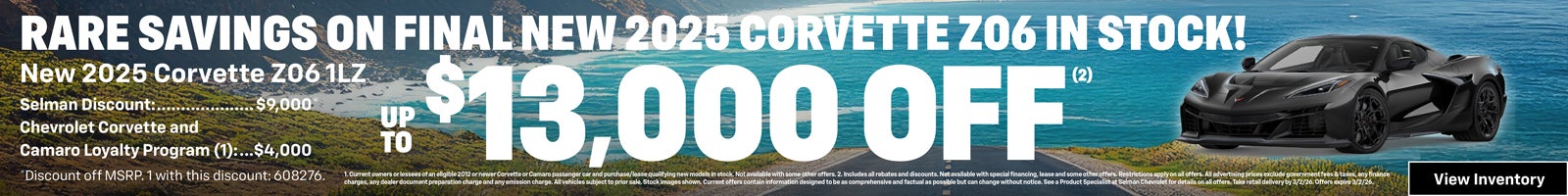 2025 Corvette Z06 Special Offer