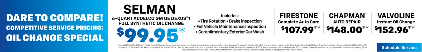 Service: Dare to Compare